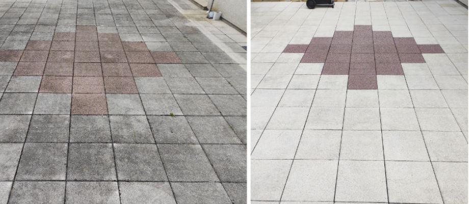 Pflastersteinreinigung Vorher Nachher Bilder